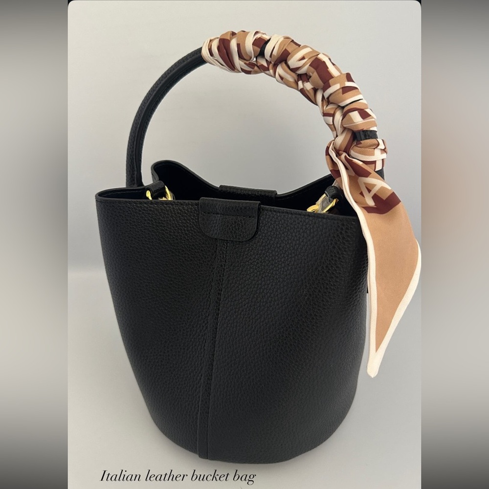 Italian Leather Bucket Bag